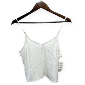BP. Women's Size XS Sleeveless Round Neck Cropped Ribbed Top Ivory